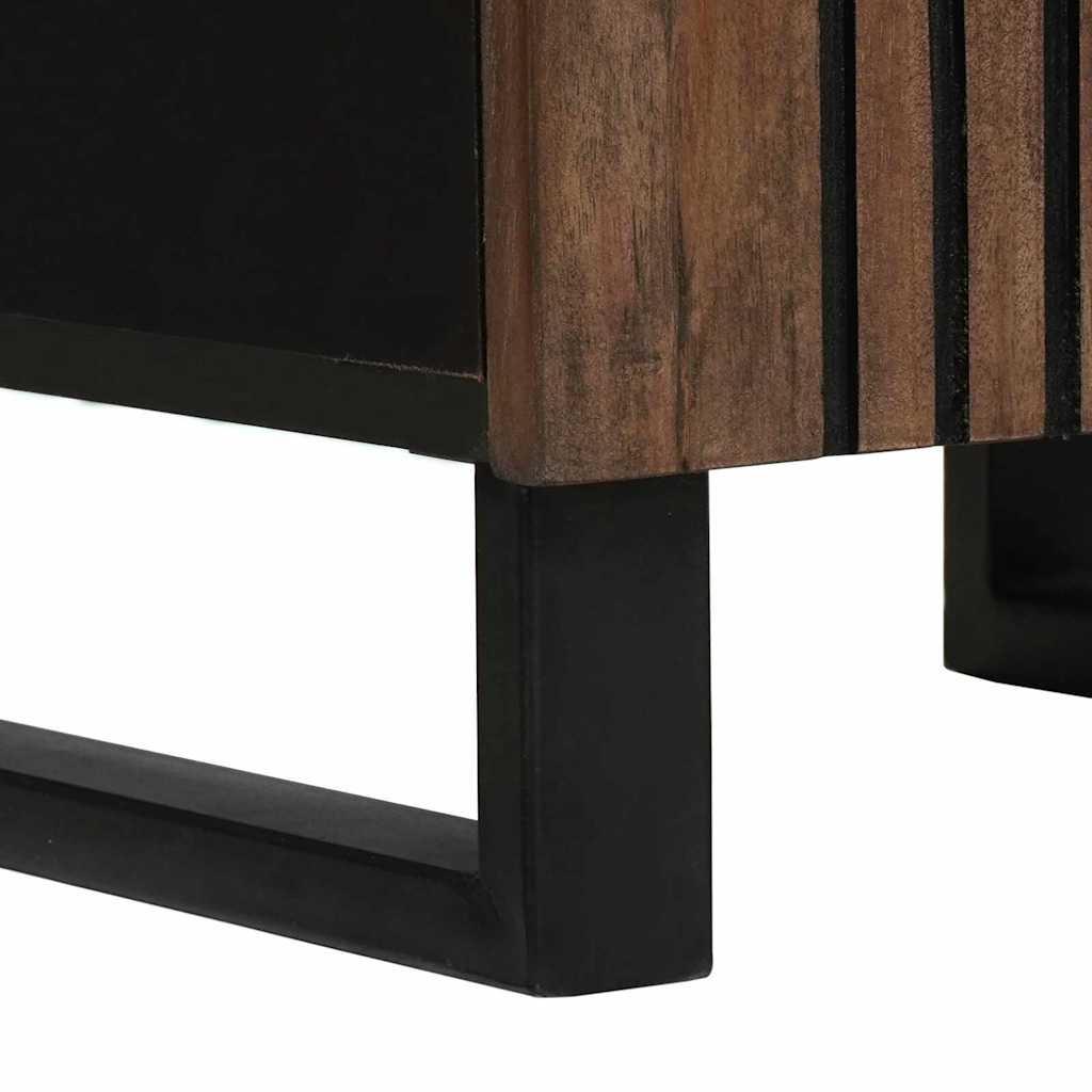 Badkamermeubelset met lade 4 pcs Wit Massief Ruw Mango Hout image 13