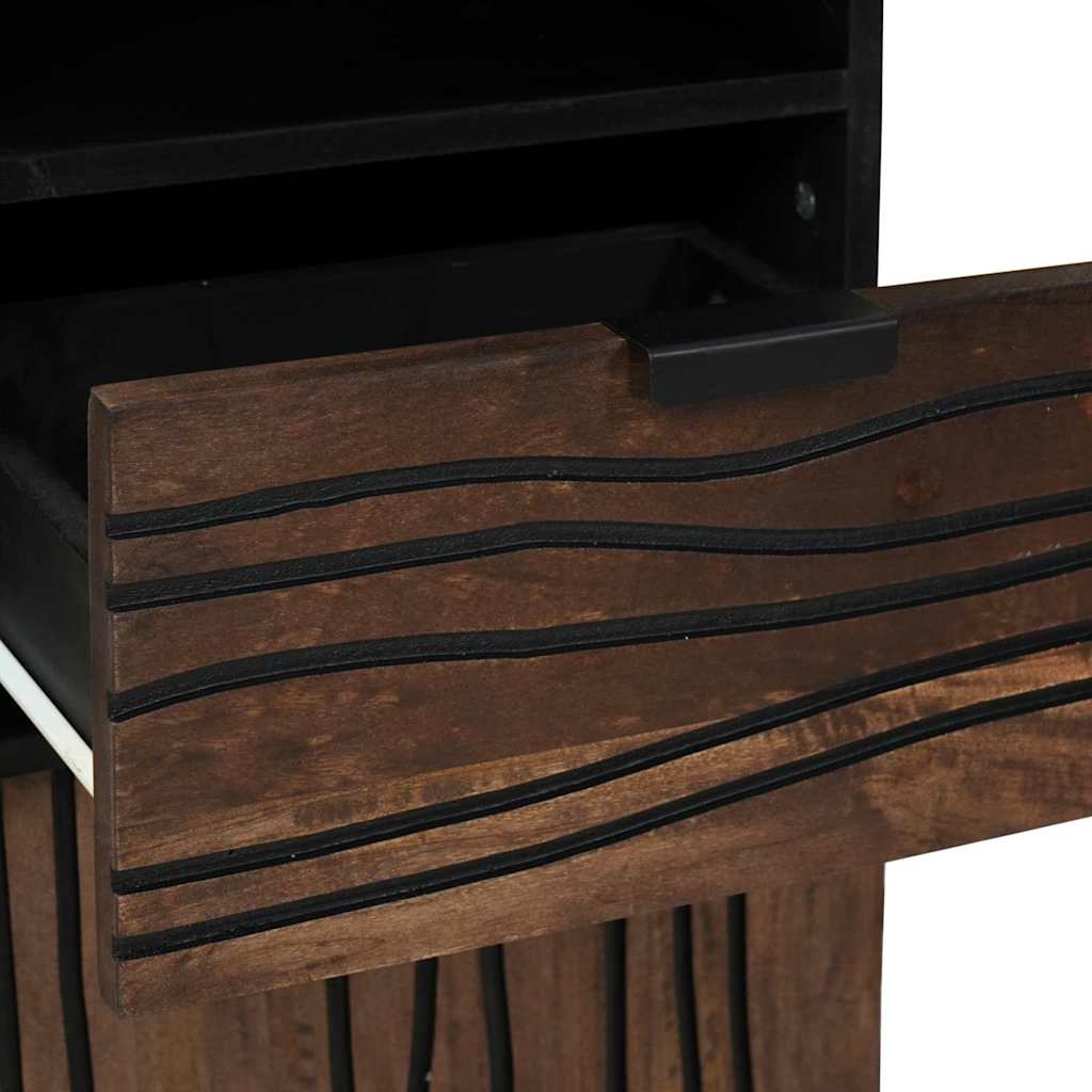 Badkamermeubelset met lade 5 pcs Wit Massief Ruw Mango Hout image 13