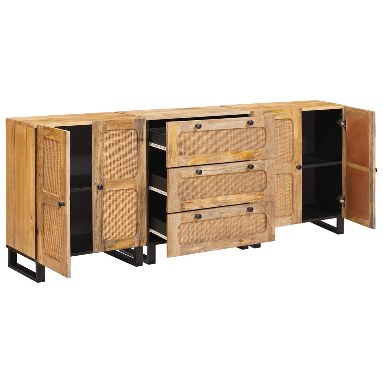 Dressoir Bruin Massief Mango Hout image 4