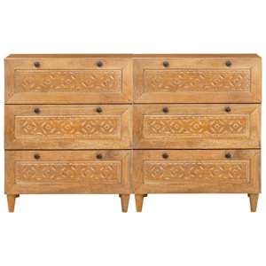Servírovací skříň 2 pcs Hnědá 60 x 33 x 75 cm - obrázek 4