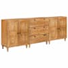 vidaXL K&otilde;ide 3 tk 180 x 33,5 x 75 cm mangopuit Pruun
