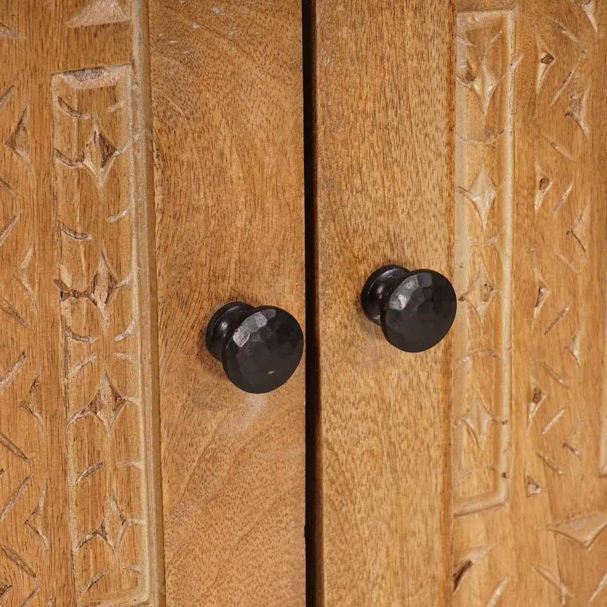 Badeværelsesmøbel sæt 4 stk. Brun Konstrueret træ - Billede 10