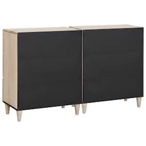 Servírovací skříň 2 pcs Bílá 120 x 33,5 x 75 cm - obrázek 6