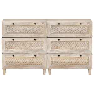 Servírovací skříň 2 pcs Bílá 120 x 33,5 x 75 cm - obrázek 4