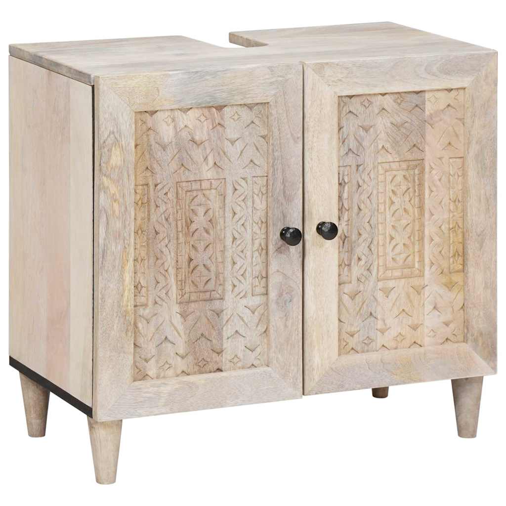 vidaXL Badkamermeubelset 3 pcs Wit 38 x 33 x 160 cm massief mangohout