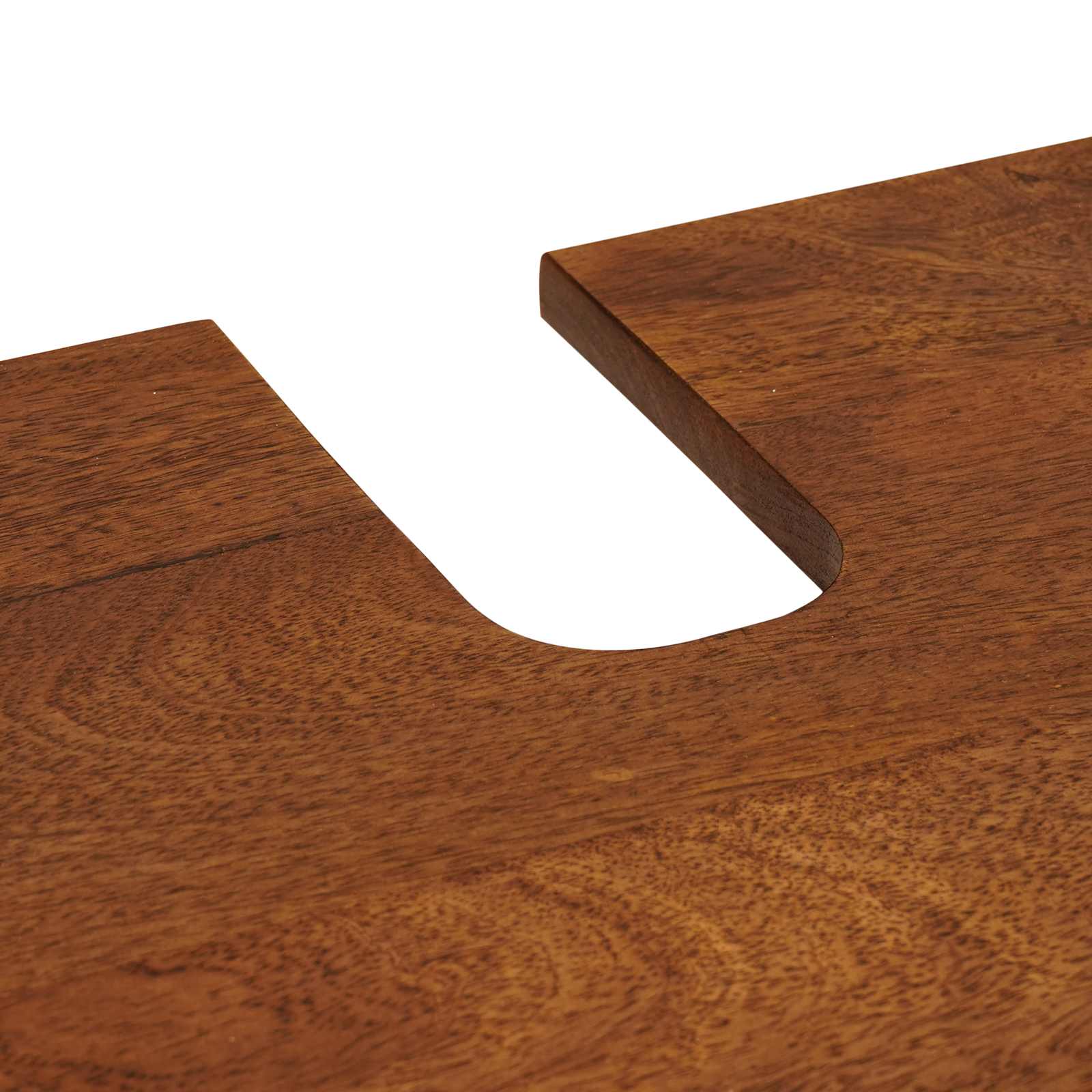 Kylpyhuonekalustesetti 5 pcs pähkinäpuu Kiinteä mango puu - Image 11