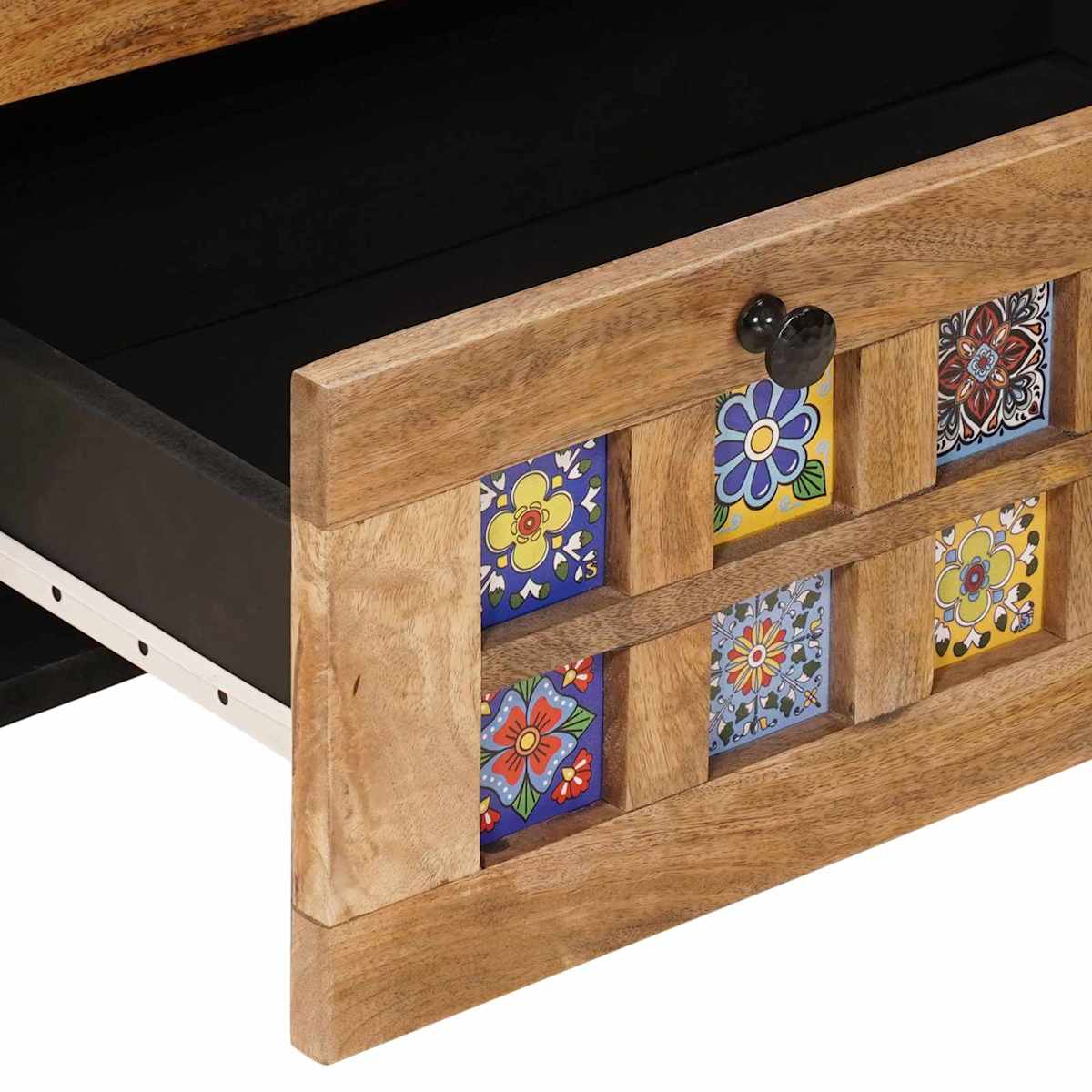 Sideboard 3 stk. 60 x 33,5 x 75 cm Massivt mangotræ Naturfarvet - Billede 8