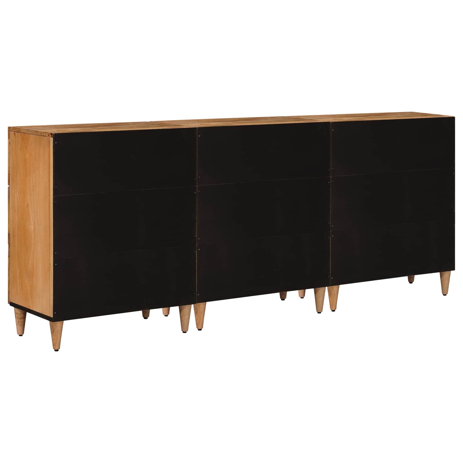 Dressoir 3 pcs Naturel 60 x 33,5 x 75 cm Massief Mango Hout image 6