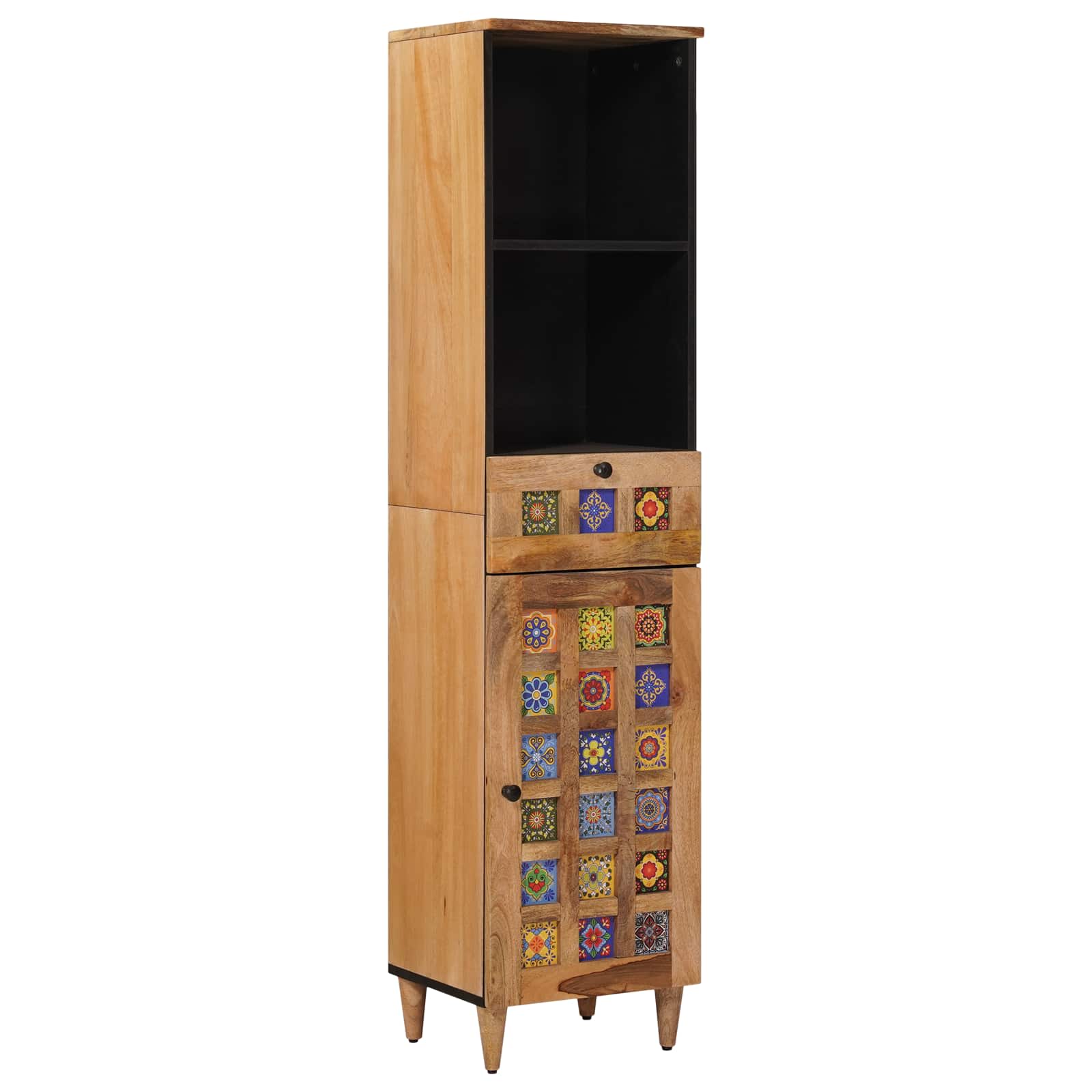 Badkamermeubelset met lade 4 pcs Naturel Massief Mango Hout image 5