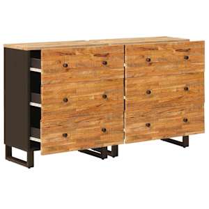 Servírovací skříň 2 pcs Hnědá 60 x 33 x 75 cm - obrázek 2