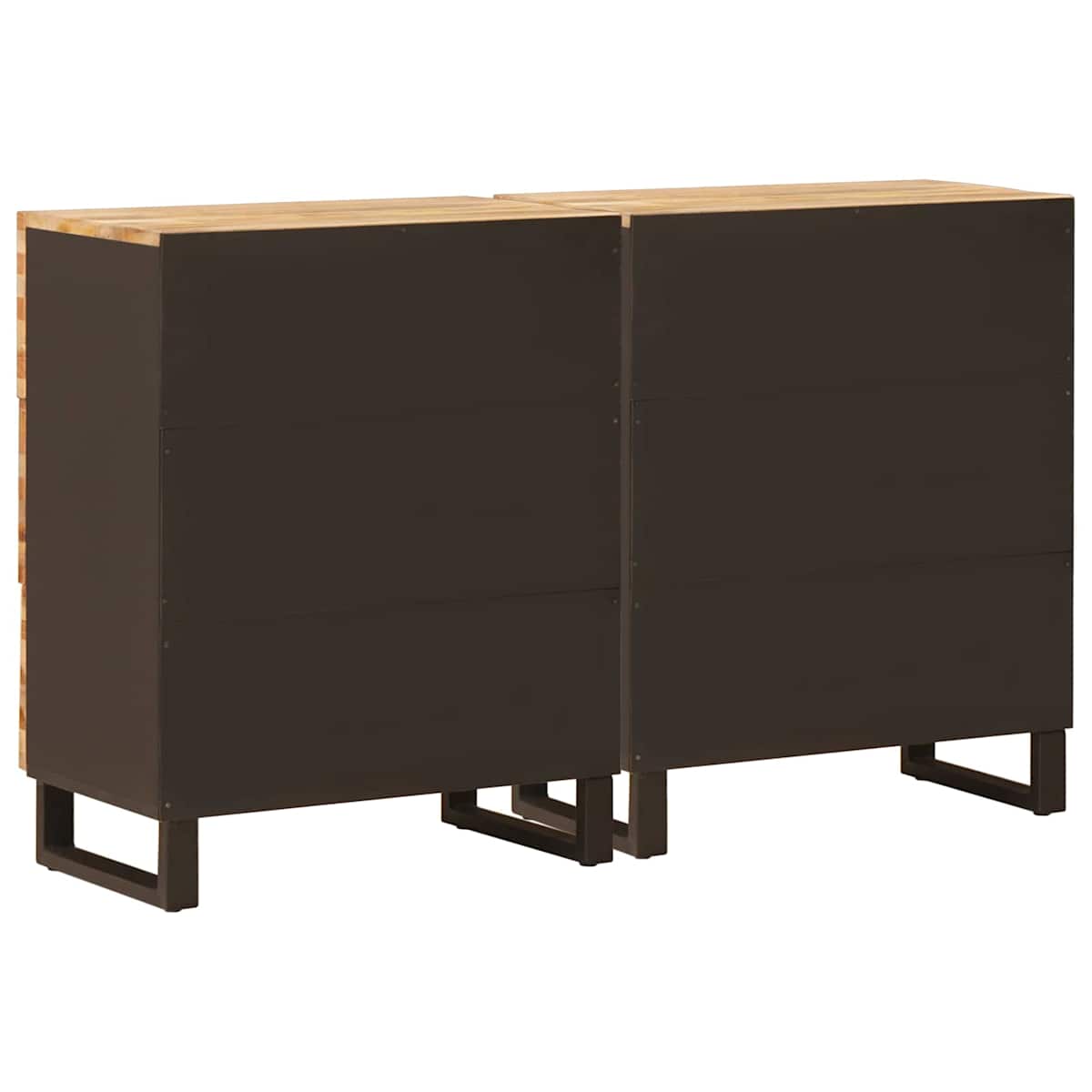Sideboard 2 stk. 60 x 33 x 75 cm Massivt mangotræ Brun - Billede 6