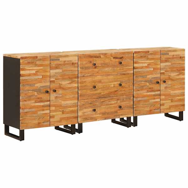 vidaXL K&otilde;ide 3 tk 60 x 33 x 75 cm Tugev mango puu Pruun