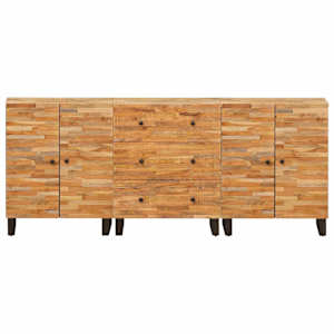 Servírovací skříň 3 pcs Hnědá 60 x 33 x 75 cm - obrázek 5