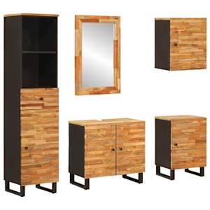 vidaXL Vannitoa komplektid 5 tk Neutraalne 38 x 33 x 160 cm