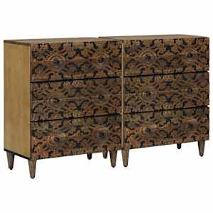vidaXL K&otilde;ide 2 tk 60 x 33,5 x 75 cm Tugev mango puu Pruun