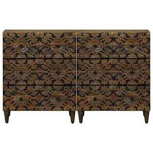 Servírovací skříň 2 pcs Hnědá 60 x 33,5 x 75 cm - obrázek 4