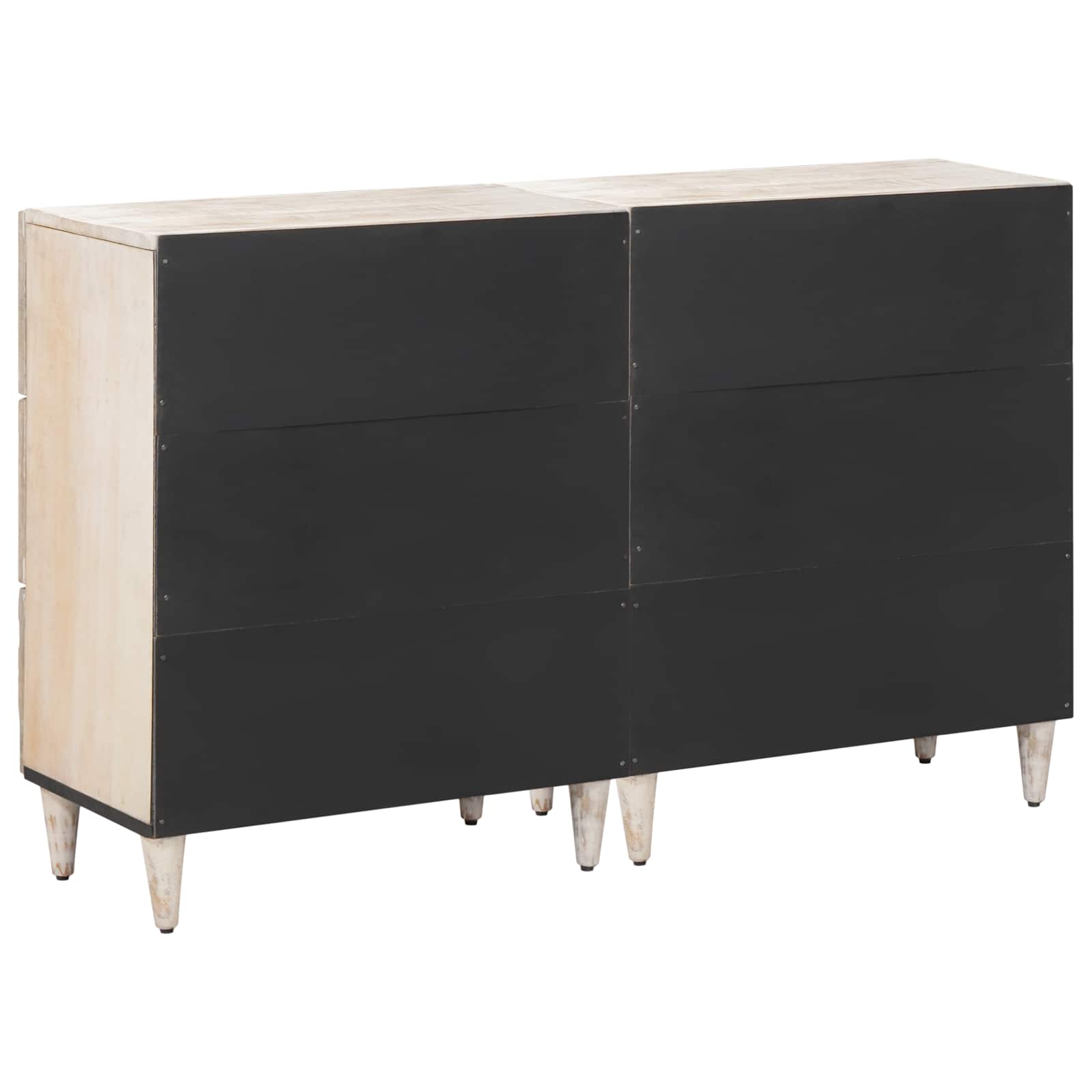 Dressoir 2 pcs Wit 60 x 33,5 x 75 cm Massief Mango Hout image 6