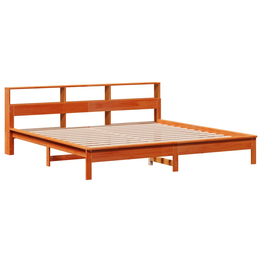 vidaXL Bedframe zonder matras massief grenenhout wasbruin 180x200 cm afbeelding
