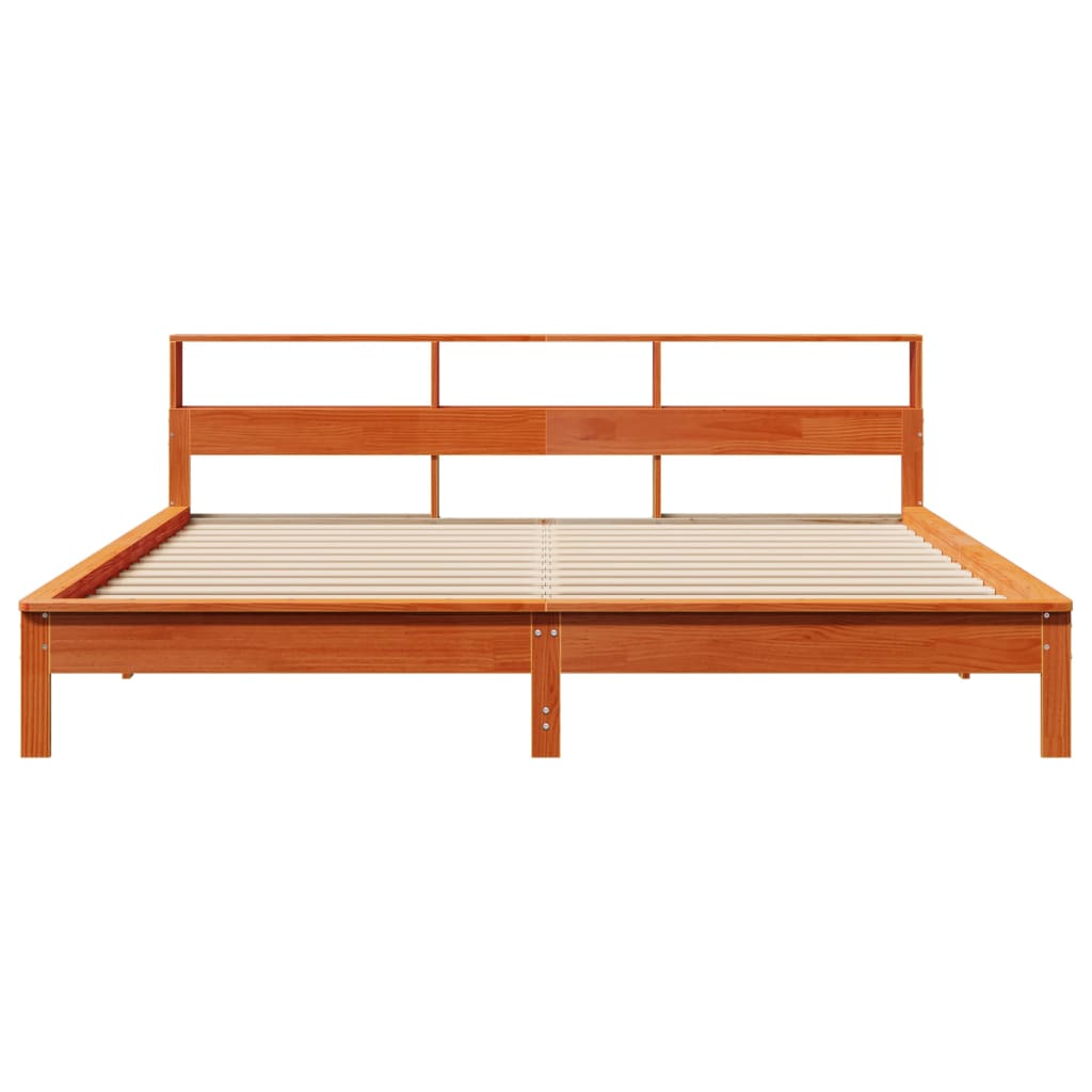 vidaXL Bedframe zonder matras massief grenenhout wasbruin 180x200 cm bruin, foto 4