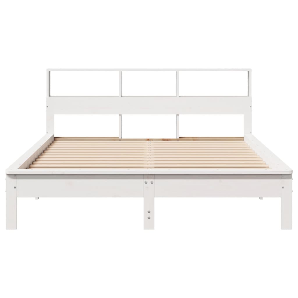 vidaXL Bedframe zonder matras massief grenenhout wit 140x200 cm, foto 4