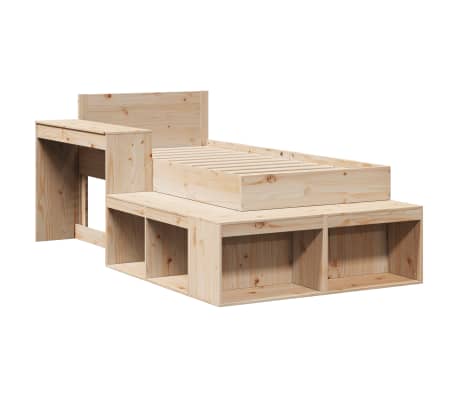 vidaXL Cama sem colch&atilde;o 90x190 cm madeira de pinho maci&ccedil;a