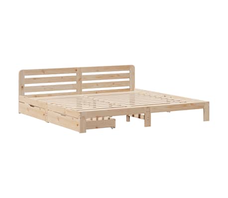 vidaXL t&ouml;m&ouml;r fenyőfa &aacute;gy matrac n&eacute;lk&uuml;l 200 x 200 cm