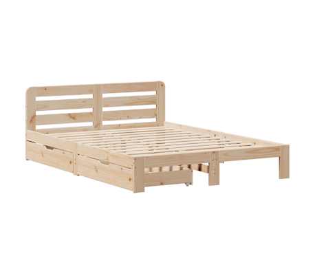vidaXL Sengeramme uten madrass 120x190 cm heltre furu