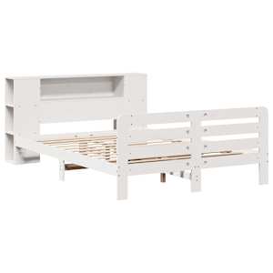 vidaXL Bed Frame without Mattress White 120x200 cm Solid Wood Pine