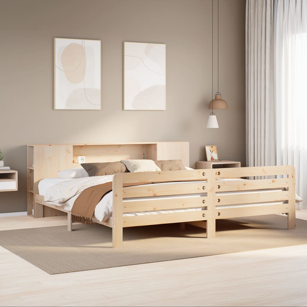 vidaXL Sengeramme uten madrass 180x200 cm heltre furu