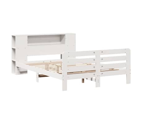 vidaXL Bedframe zonder matras massief grenenhout wit 120x190 cm