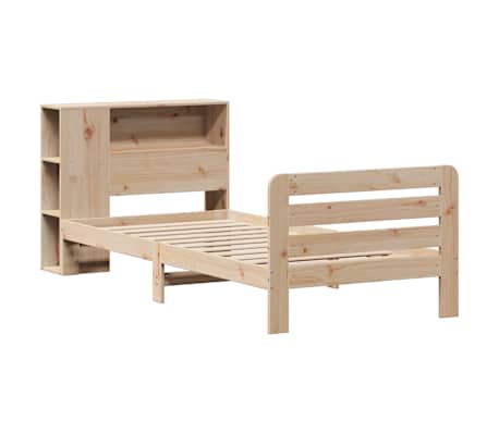 vidaXL Bed Frame without Mattress 75x190 cm Small Single Solid Wood Pine