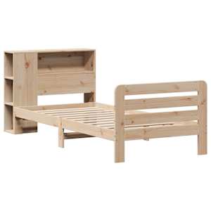 vidaXL Bed Frame without Mattress 75x190 cm Small Single Solid Wood Pine