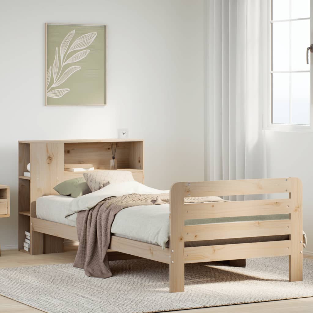 vidaXL Sengeramme uten madrass 90x190 cm heltre furu