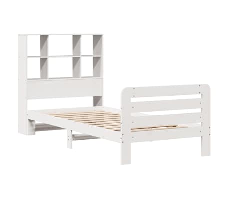 vidaXL Cadre de lit sans matelas blanc 90x190 cm bois de pin massif