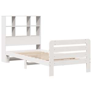 vidaXL Cadre de lit sans matelas blanc 90x190 cm bois de pin massif