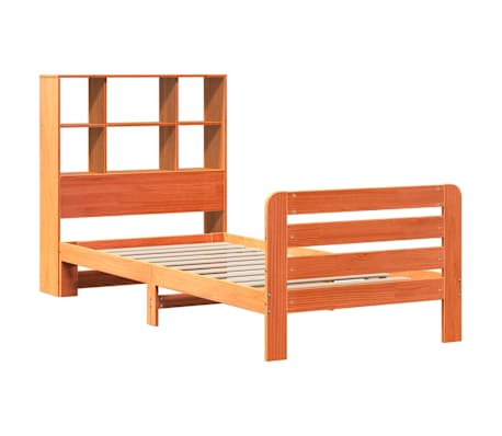 vidaXL Cadre de lit sans matelas cire marron 90x190 cm bois pin massif