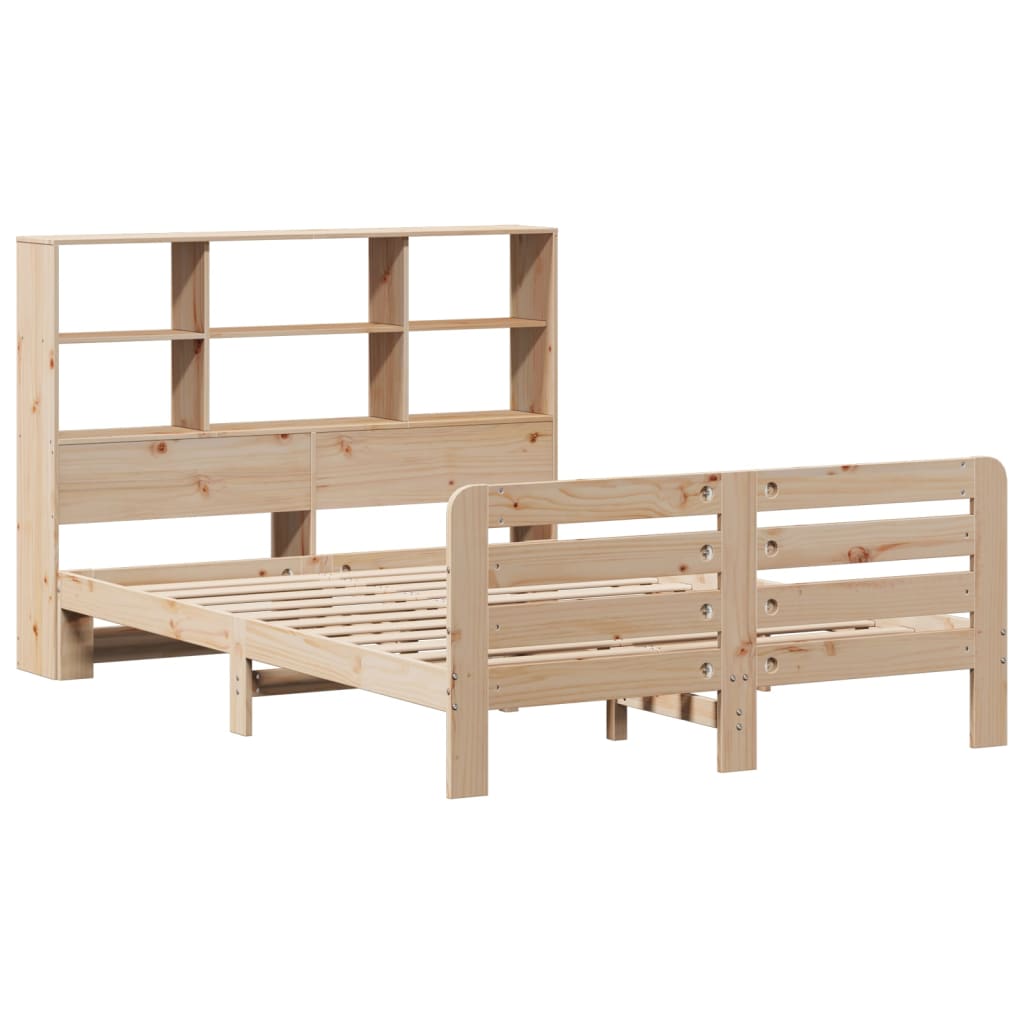 vidaXL Bedframe zonder matras massief grenenhout 135x190 cm afbeelding