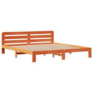 Postel s knihovnou bez matrace 200 x 200 cm masivní borovice - obrázek 5