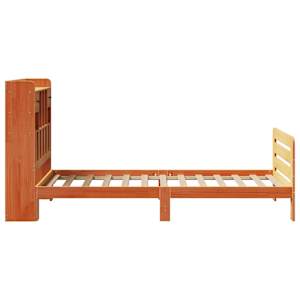Postel s knihovnou bez matrace hnědá 75x190 cm masivní borovice - obrázek 7
