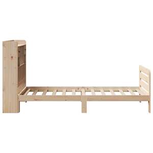 Postel s knihovnou bez matrace 90 x 190 cm masivní borovice - obrázek 7