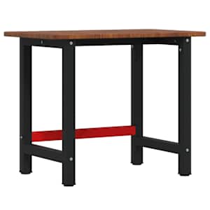 vidaXL t&ouml;&ouml;laud, tumepruun, 100x60x81,5 cm tammepuit ristk&uuml;likukujuline