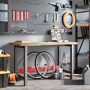 vidaXL Vinnubekkur 140x60x83 cm R&eacute;tthyrningslaga Gegnheill Akas&iacute;uvi&eth;ur