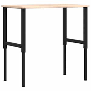 vidaXL t&ouml;&ouml;laud, 100 x 60 x (71,5-98) cm, tammepuit, ristk&uuml;likukujuline
