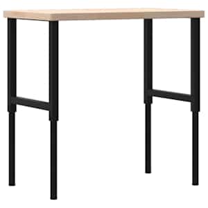 Pracovní stůl 100 x 60 x (73–99,5) cm masivní dub obdélníkový - obrázek 7