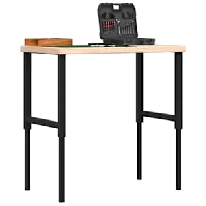 vidaXL t&ouml;&ouml;laud, 100 x 60 x (73-99,5) cm, tammepuit, ristk&uuml;likukujuline