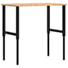 vidaXL t&ouml;&ouml;laud, helepruun, 100x60x(71,5-98) cm, tammepuit, ristk&uuml;lik