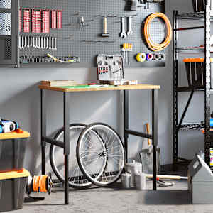 vidaXL &Eacute;tabli marron clair bois de ch&ecirc;ne massif rectangulaire