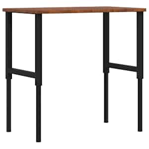 vidaXL t&ouml;&ouml;laud, tumepruun, 100x60x(71,5-98) cm, tammepuit, ristk&uuml;lik