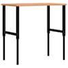 vidaXL t&ouml;&ouml;laud, 100 x 60 x (71,5-98) cm, p&ouml;&ouml;k, ristk&uuml;likukujuline