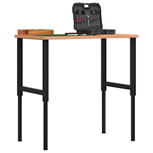 vidaXL t&ouml;&ouml;laud, 100 x 60 x (71,5-98) cm, p&ouml;&ouml;k, ristk&uuml;likukujuline